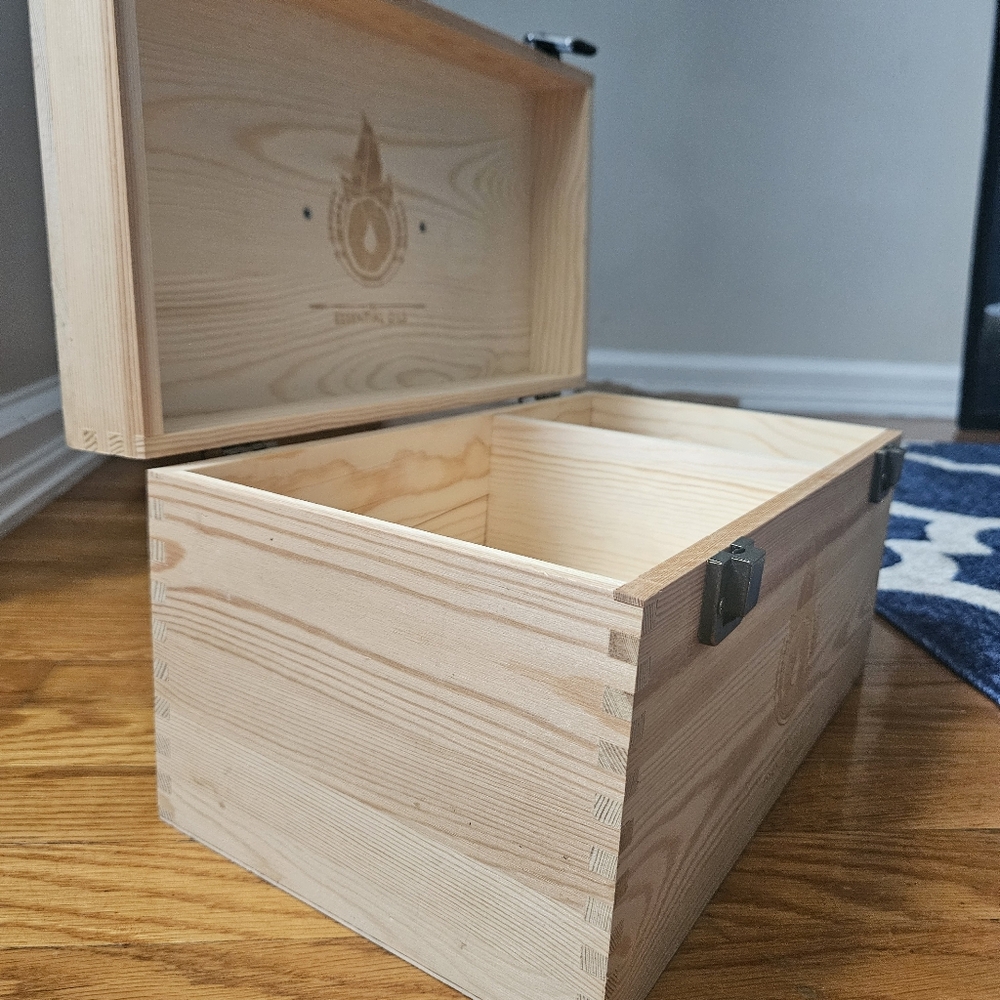 Essential Oil Box - Wooden Storage Box With Handle - Picture 3 of 6